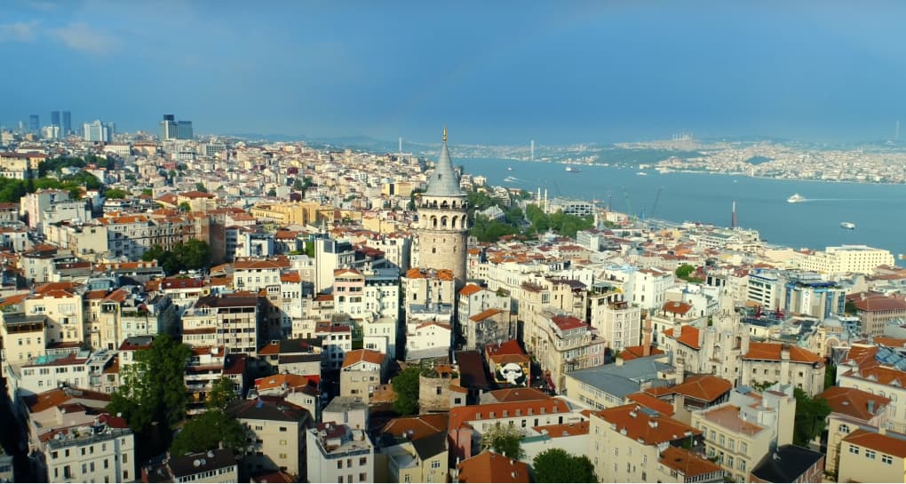 Стамбул, вид на город в районе Галатской башни